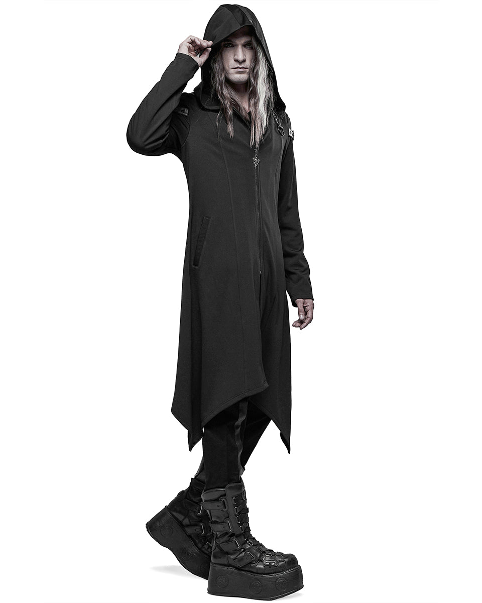 WY-1340 Utopica Mens Apocalyptic Gothic Hooded Jacket