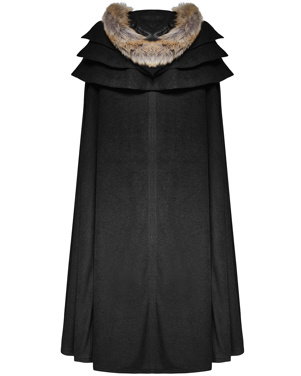 Y-673 Winterfell Mens Cloak - Black