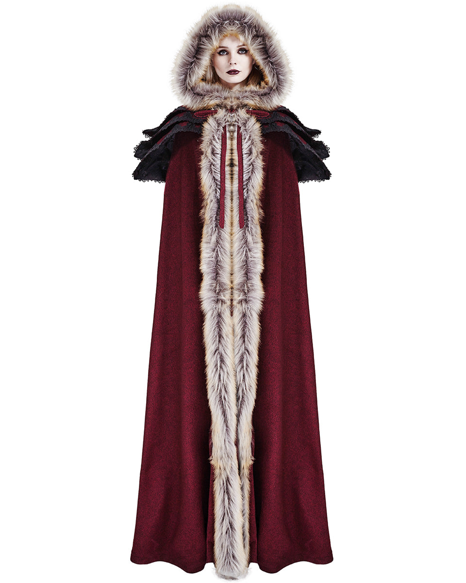 Y-673 Winterfell Womens Cloak - Red