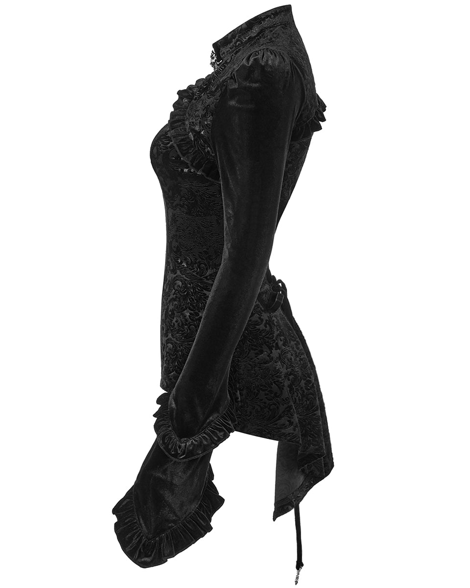 WT-622 Shadowflower Womens Gothic Velvet Top