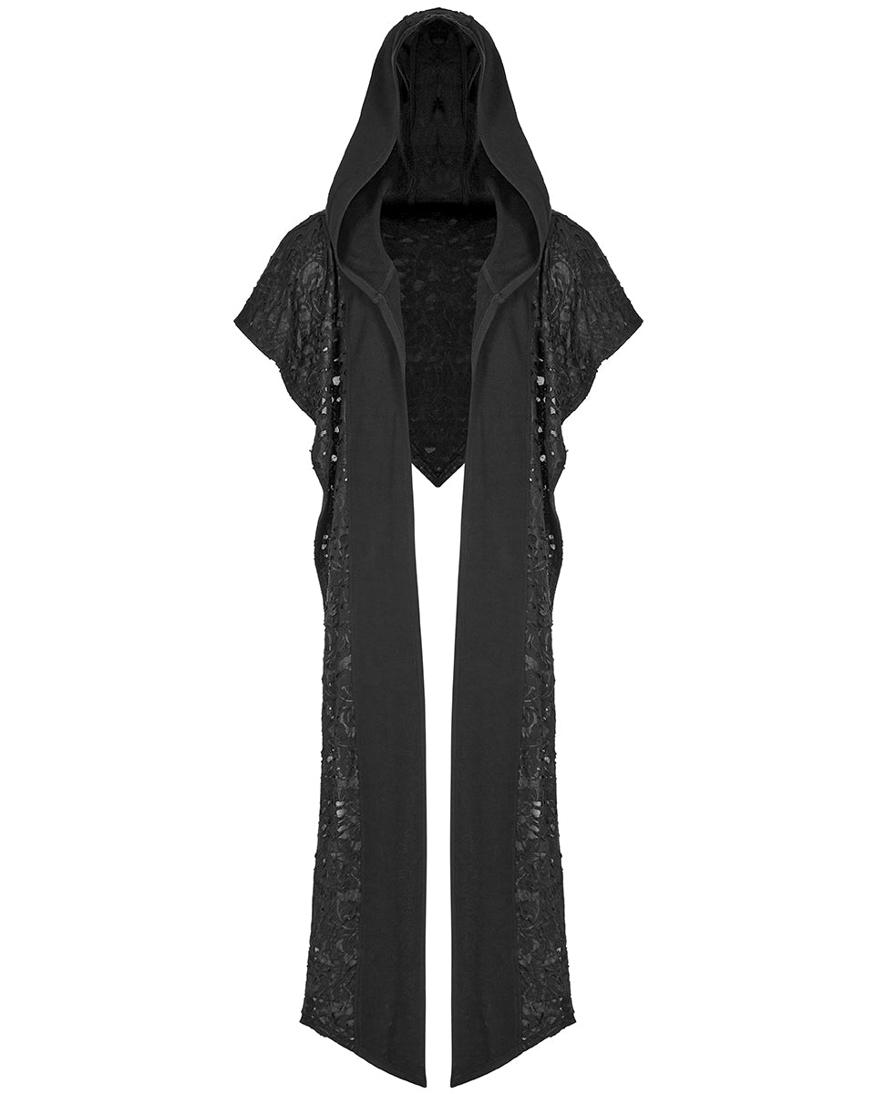 WS-512 Mens Post Apocalyptic Shredded Hooded Scarf