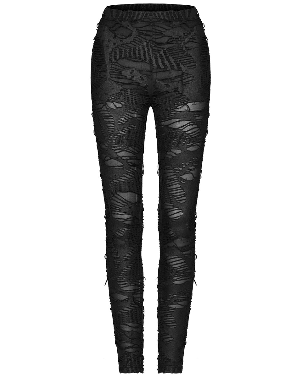 WK-492 Societal Decay Womens Apocalyptic Leggings - Black