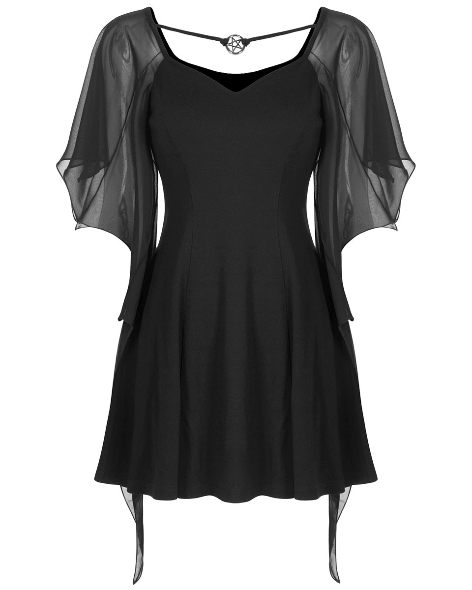 OPQ-770 Daily Life Chiffon Bat Wing Mini Dress