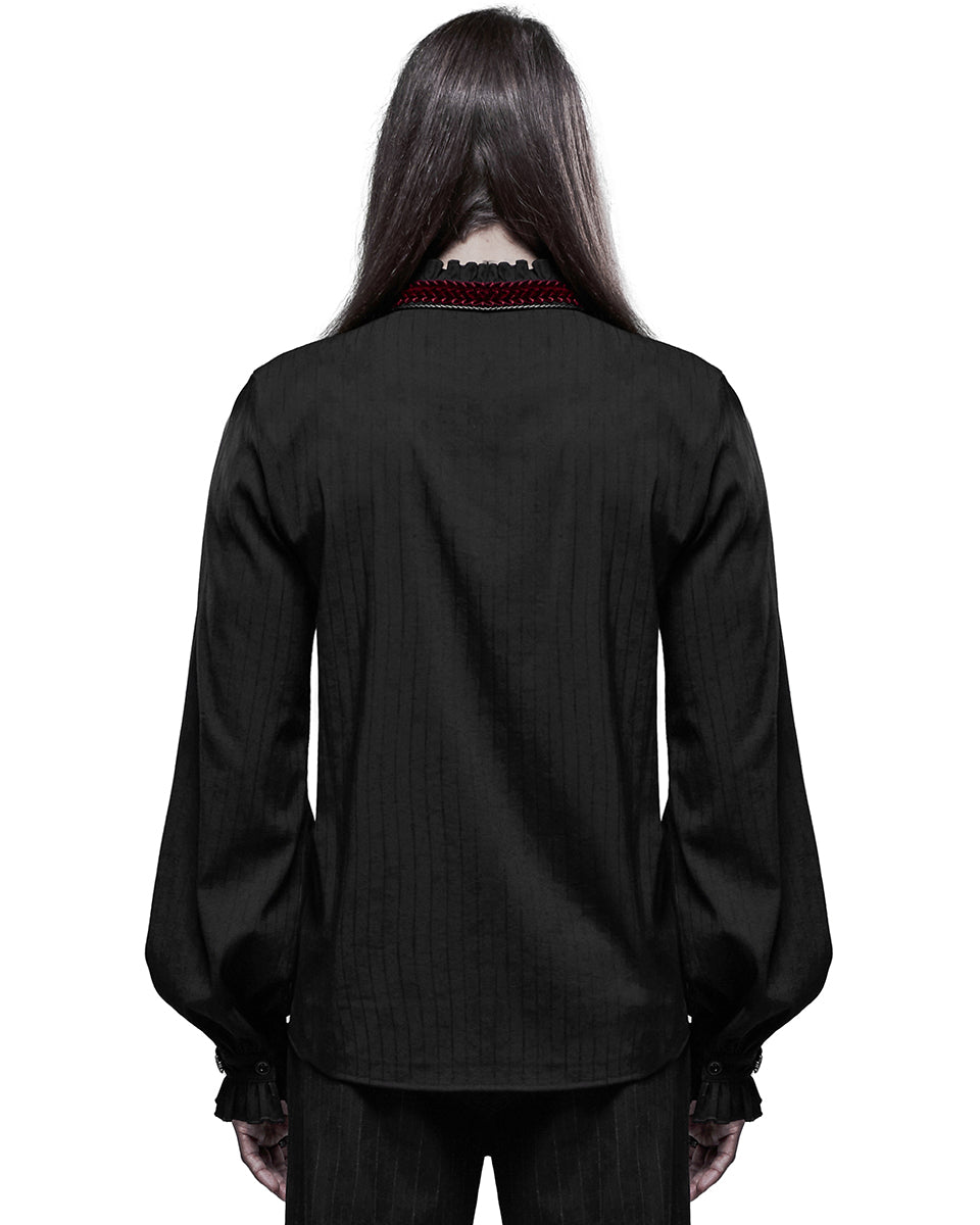 WY-1345 Amulet Mens Shirt - Black & Red