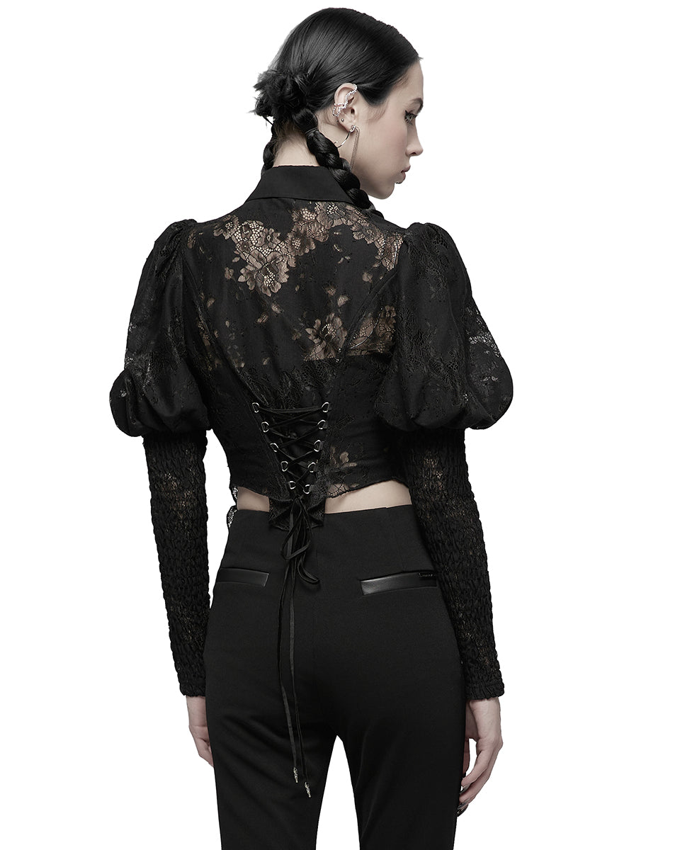 OPY-658 Daily Life Dark Gothic Lolita Irregular Lace Blouse