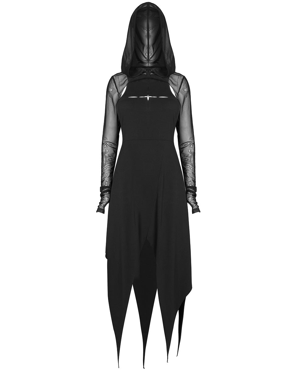 OPQ-1125 Daily Life Irregular Hooded 2-Piece Witch Dress