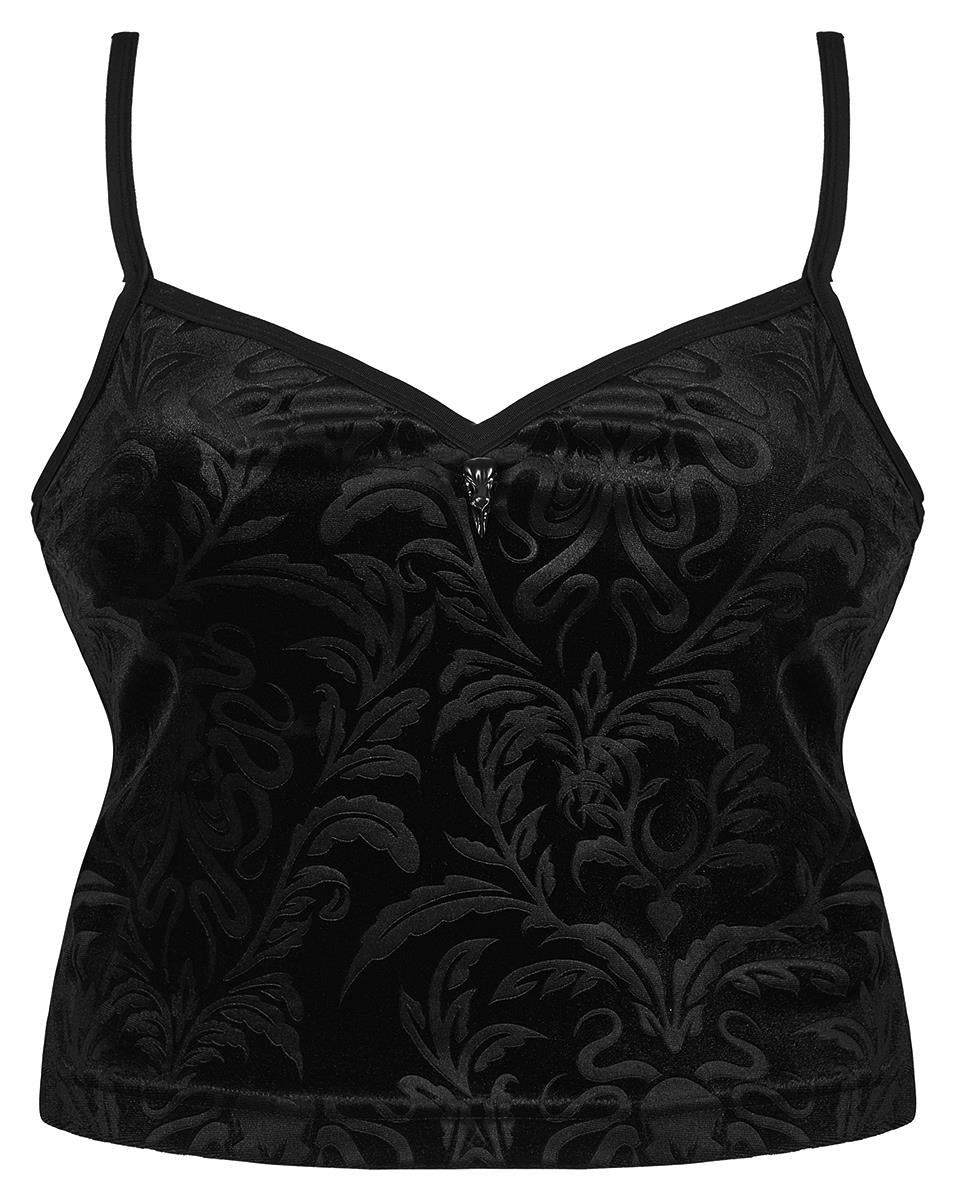 DT-732 Plus Size Womens Baroque Gothic Bird Skull Cami Top