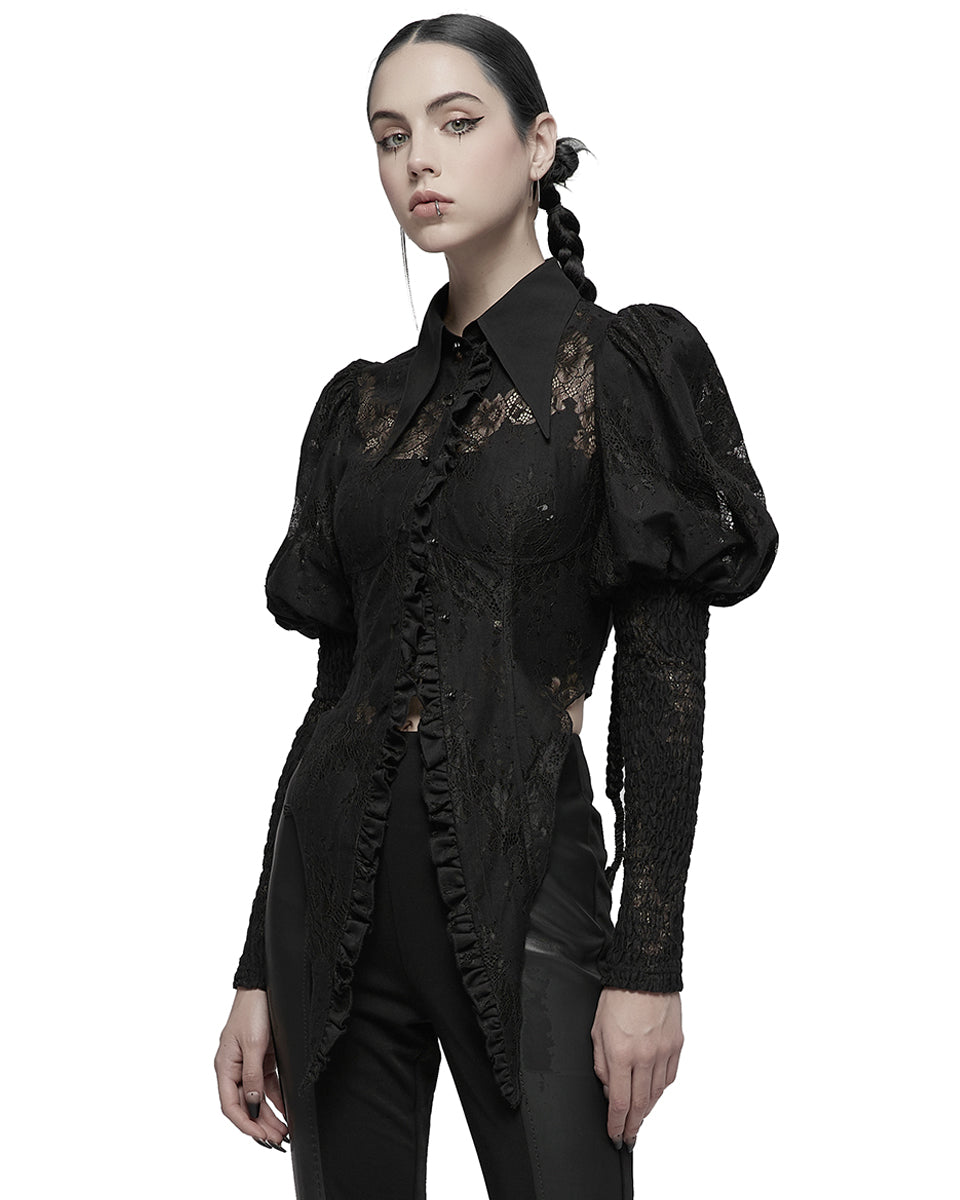 OPY-658 Daily Life Dark Gothic Lolita Irregular Lace Blouse