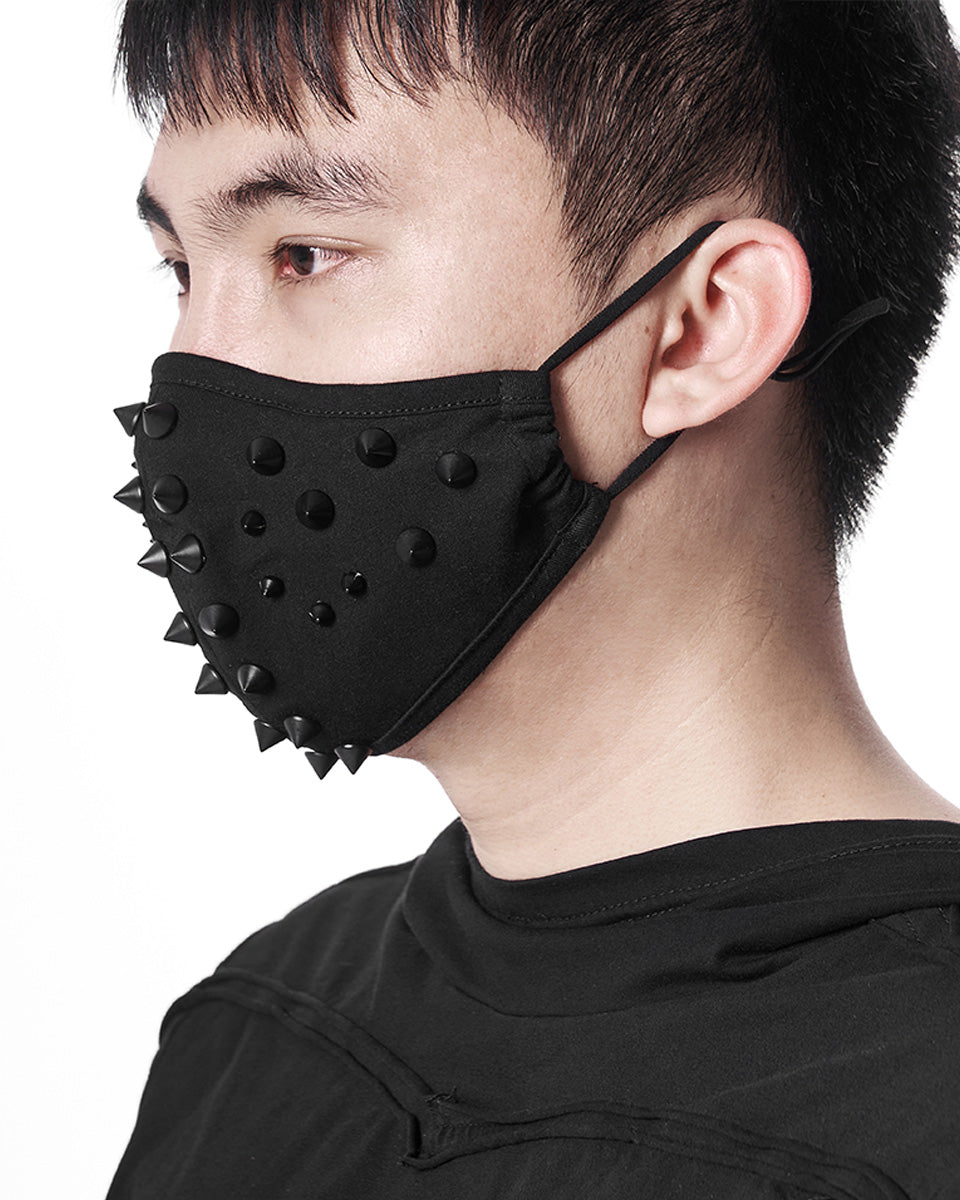 WS-379 Gothic Face Mask - Black Spiked