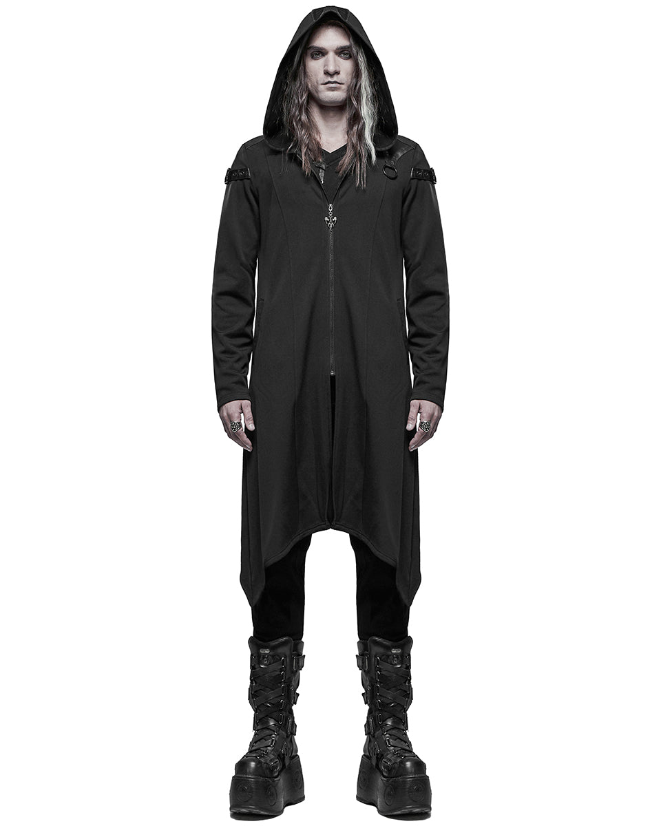 WY-1340 Utopica Mens Apocalyptic Gothic Hooded Jacket