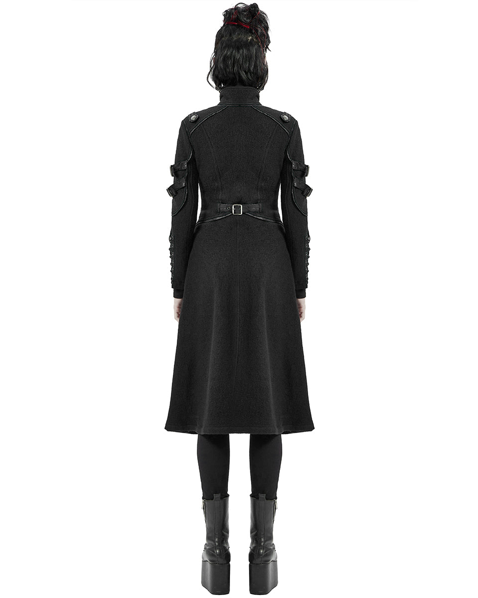 WY-1302 Insurrectine Womens Cyberpunk Coat - Black