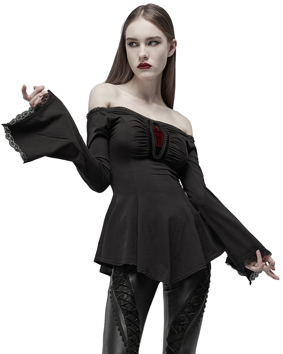 WT-691 Womens Gothic Casket Tunic Top