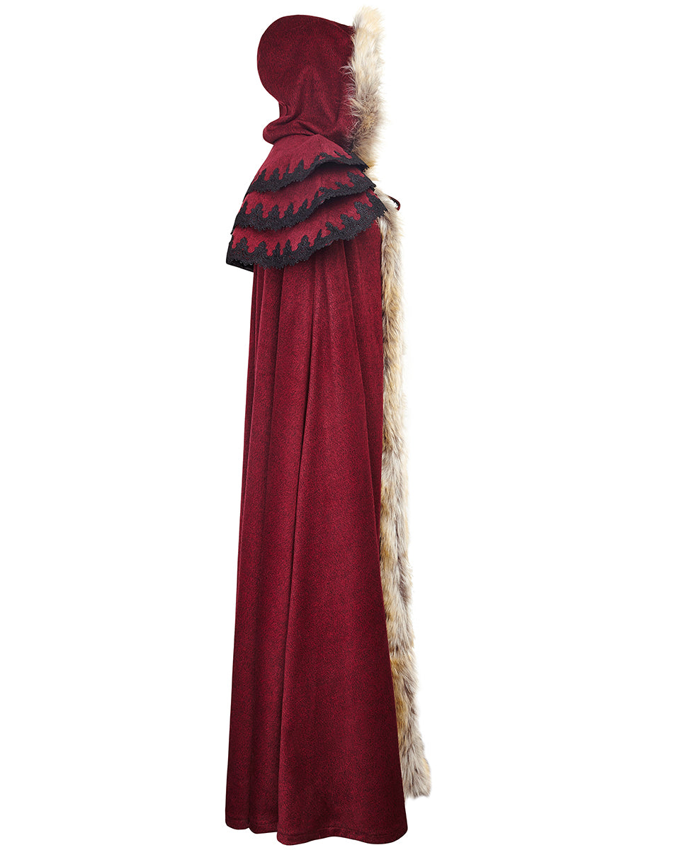 Y-673 Winterfell Womens Cloak - Red