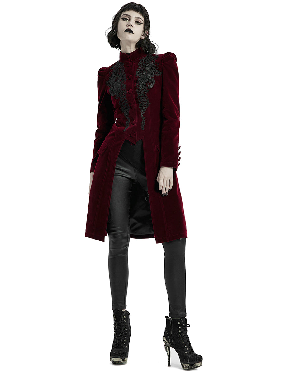 WY-1306 Womens Vespertine Mid-Length Coat - Red