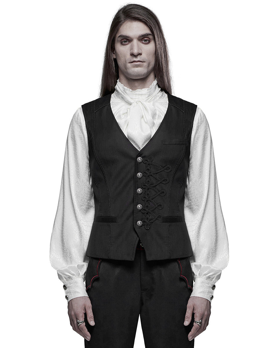 WY-1339 Invictus Mens Regency Gothic Waistcoat Vest