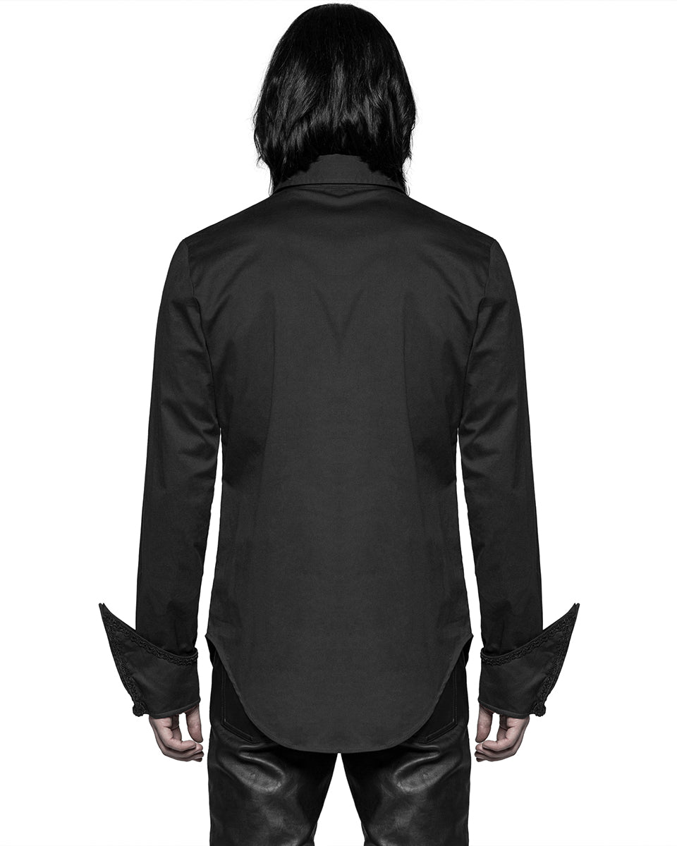 Y-907 Acheron Mens Gothic Shirt - Black