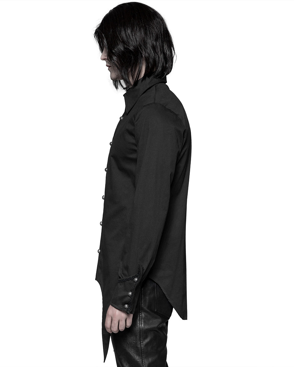 Y-907 Acheron Mens Gothic Shirt - Black