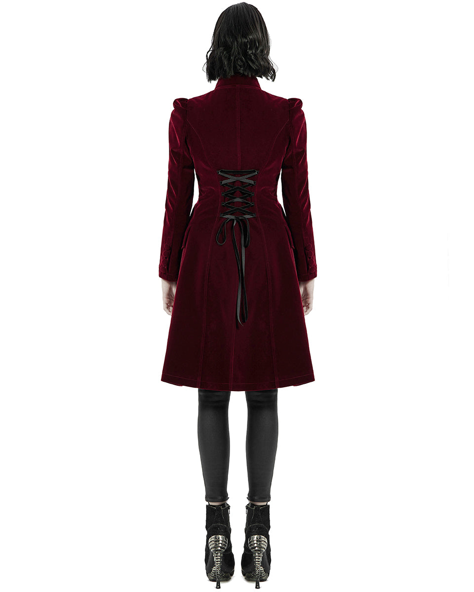 WY-1306 Womens Vespertine Mid-Length Coat - Red