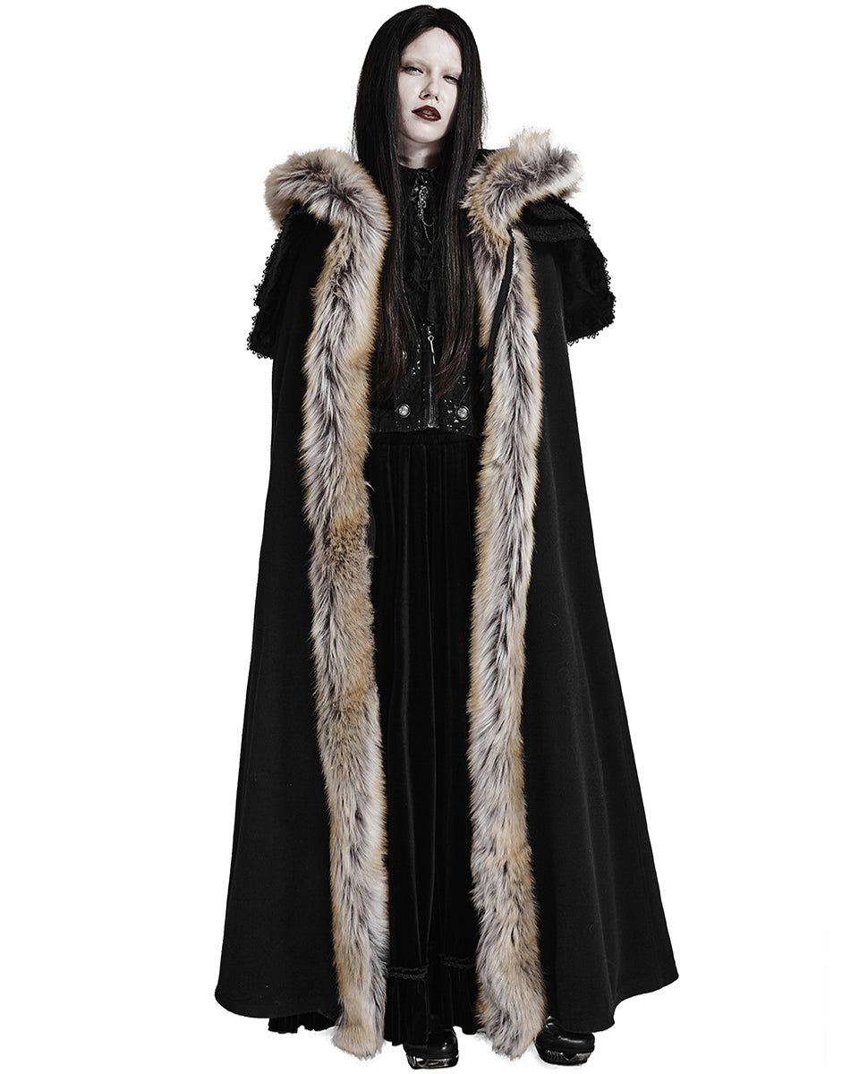 Y-673 Winterfell Womens Cloak - Black