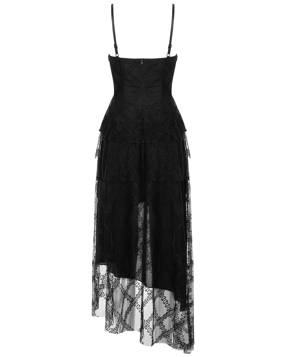 OPQ-721 Daily Life Asymmetric Lace Bohemian Gothic Dress