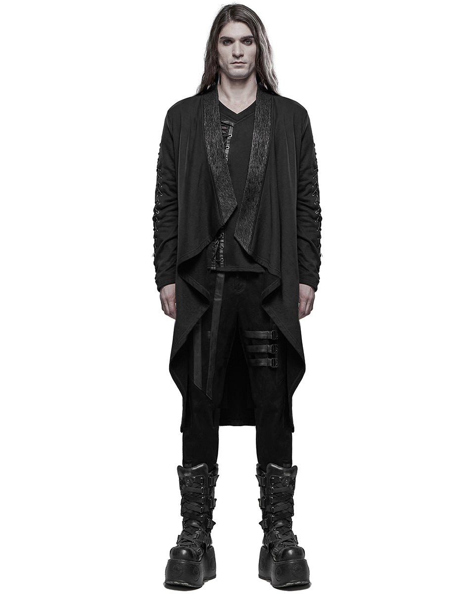 WY-1323 Agent Of Chaos Mens Apocalyptic Gothic Cloak Jacket