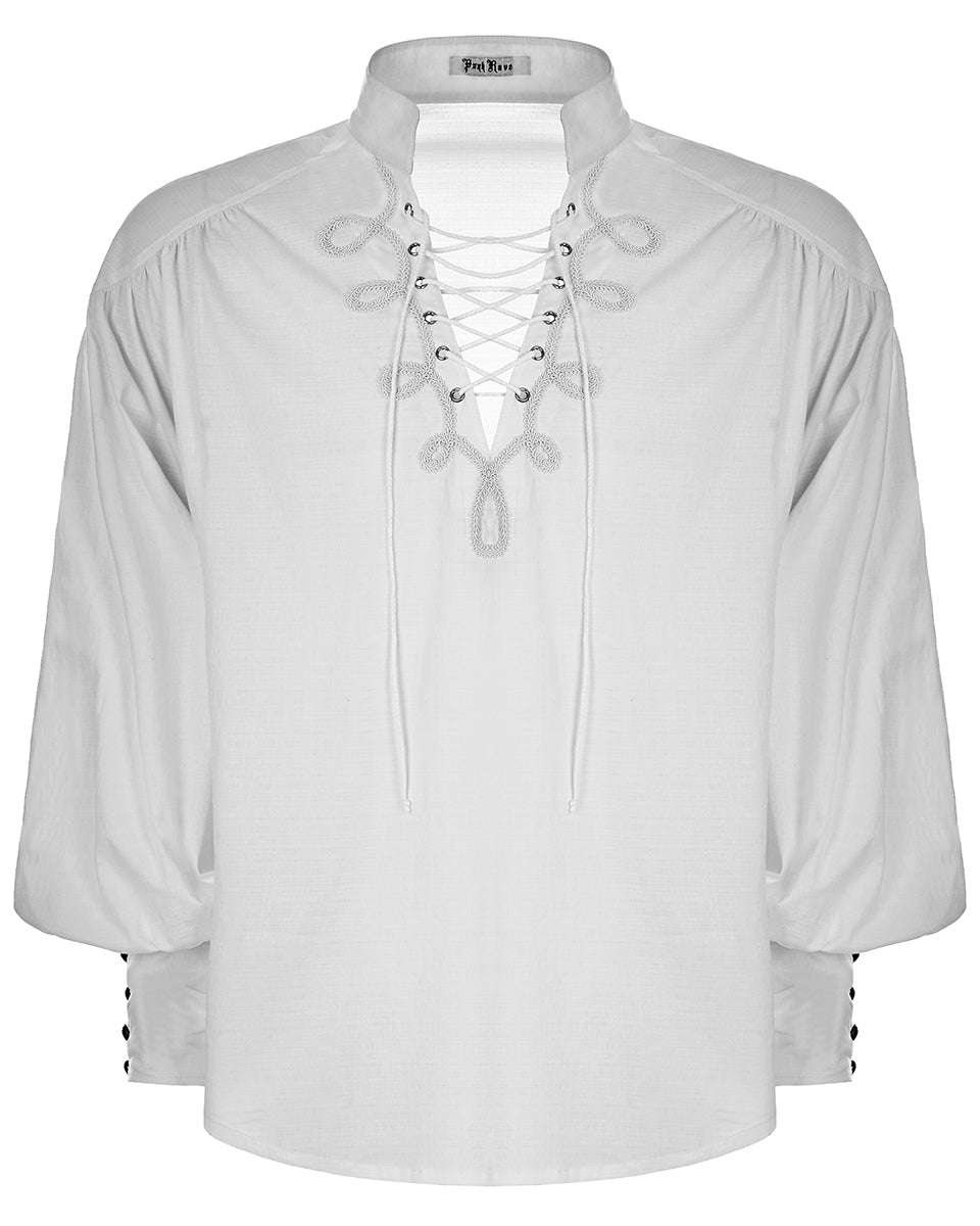 Y-848 Elspeth Pirate Shirt - White