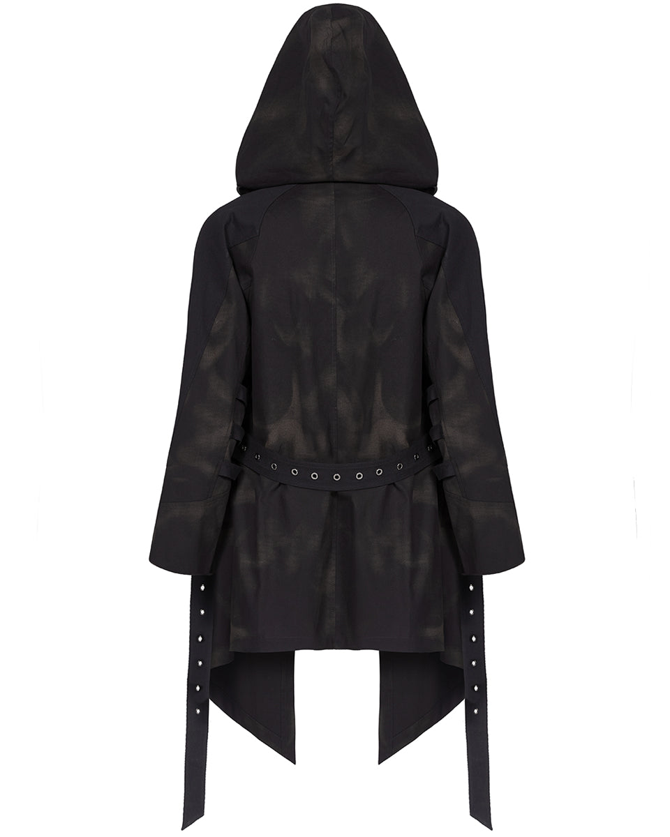 WY-1289 Dunestalker Mens Apocalyptic Hooded Cloak Jacket