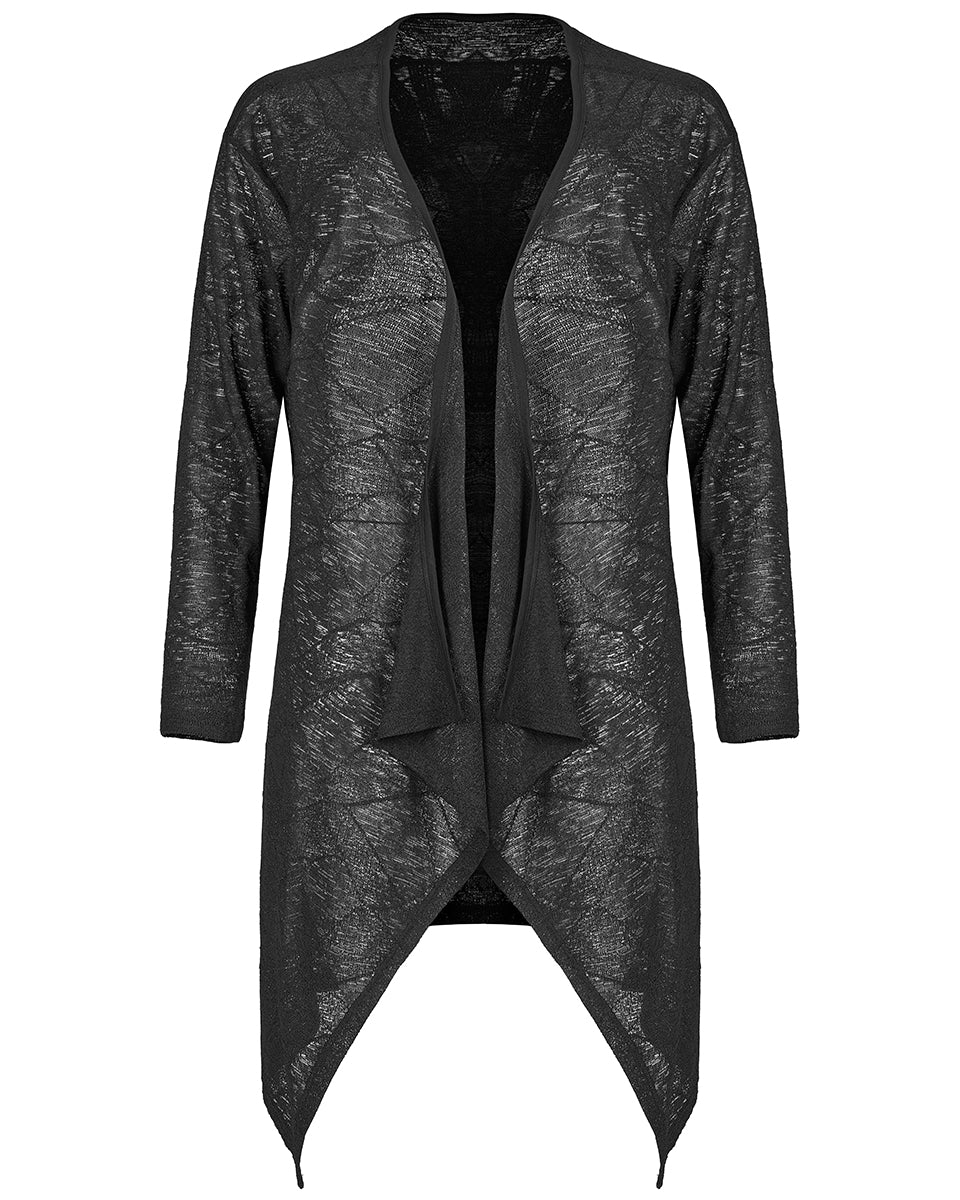 DY-1406 Plus Size Womens Lace Skull Knit Cardigan