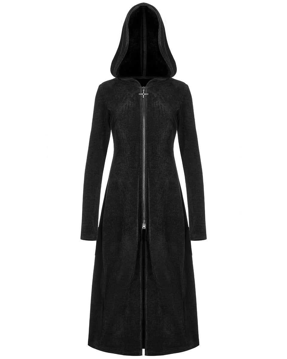 OPY-643 Daily Life Womens Casual Gothic Long Hooded Jacket