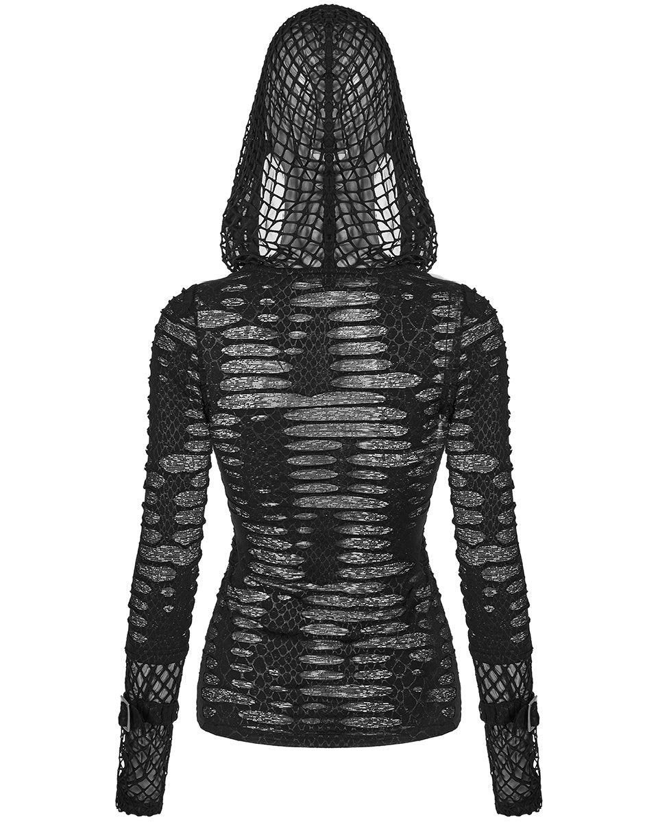 WT-628 Destructionary Tactics Womens Apocalyptic Mesh Hoodie