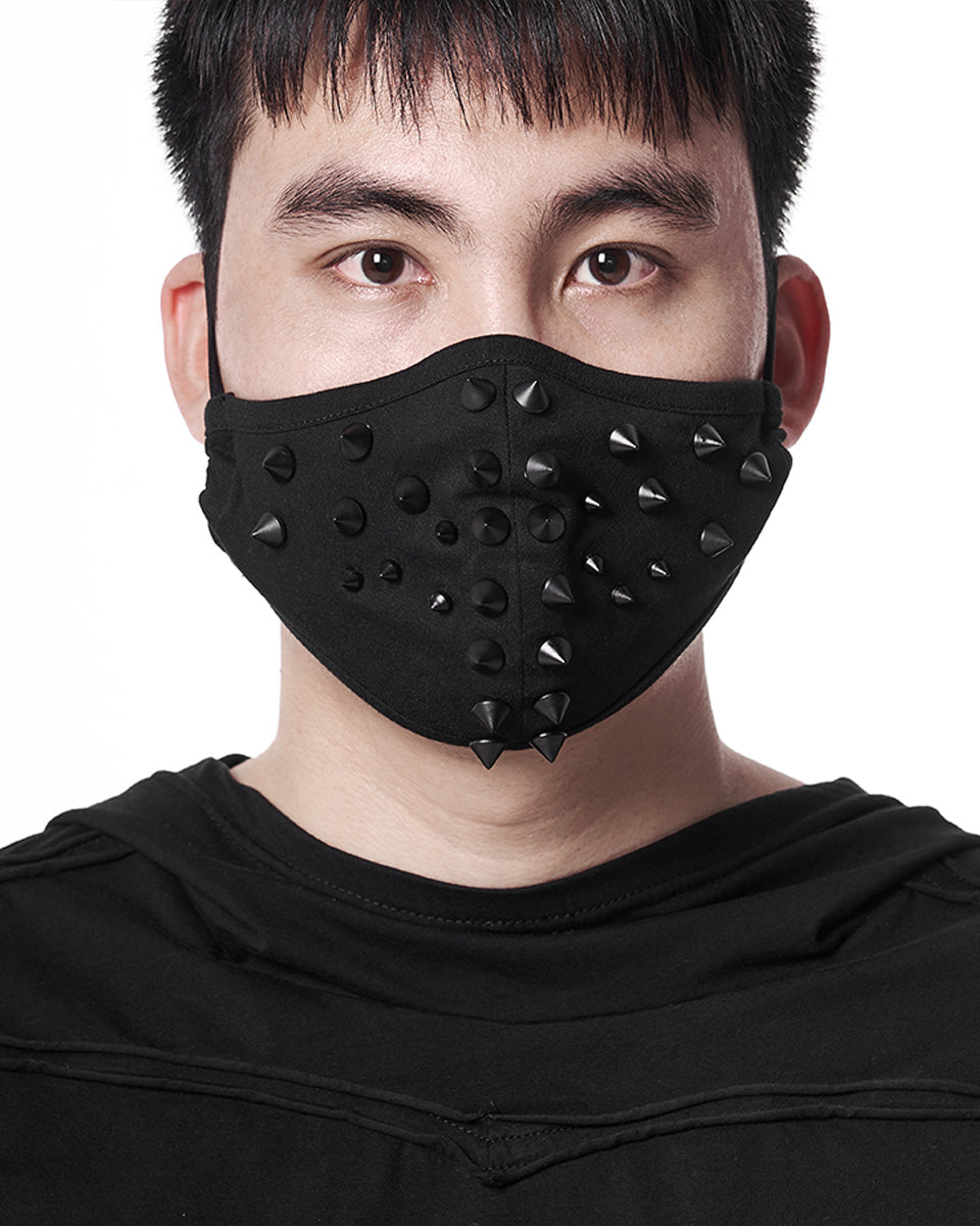 WS-379 Gothic Face Mask - Black Spiked