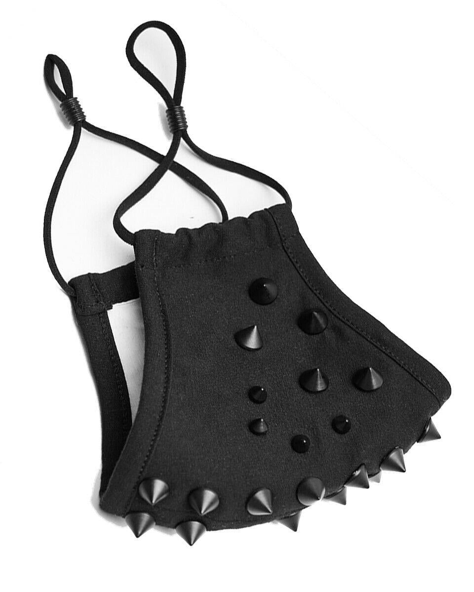 WS-379 Gothic Face Mask - Black Spiked