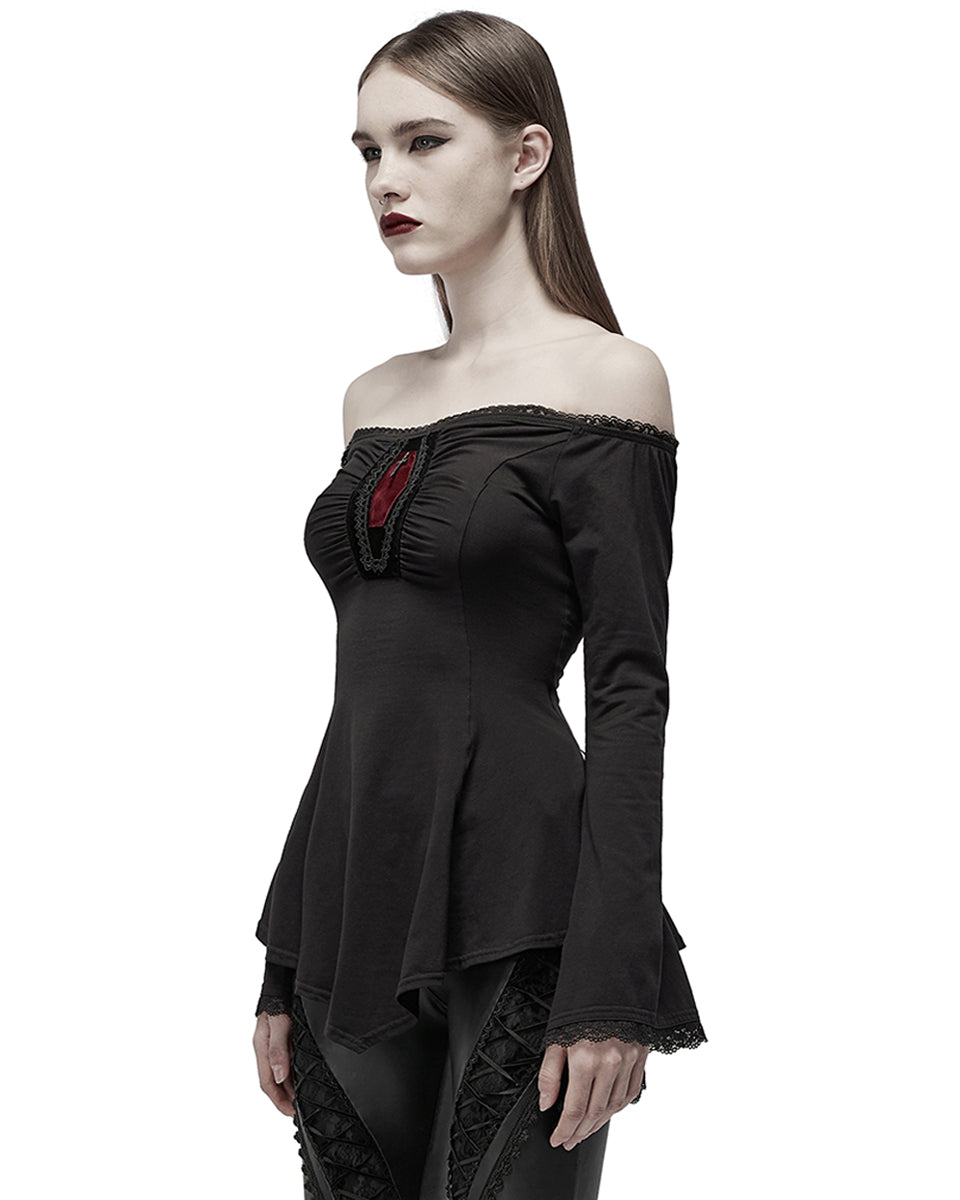 WT-691 Womens Gothic Casket Tunic Top