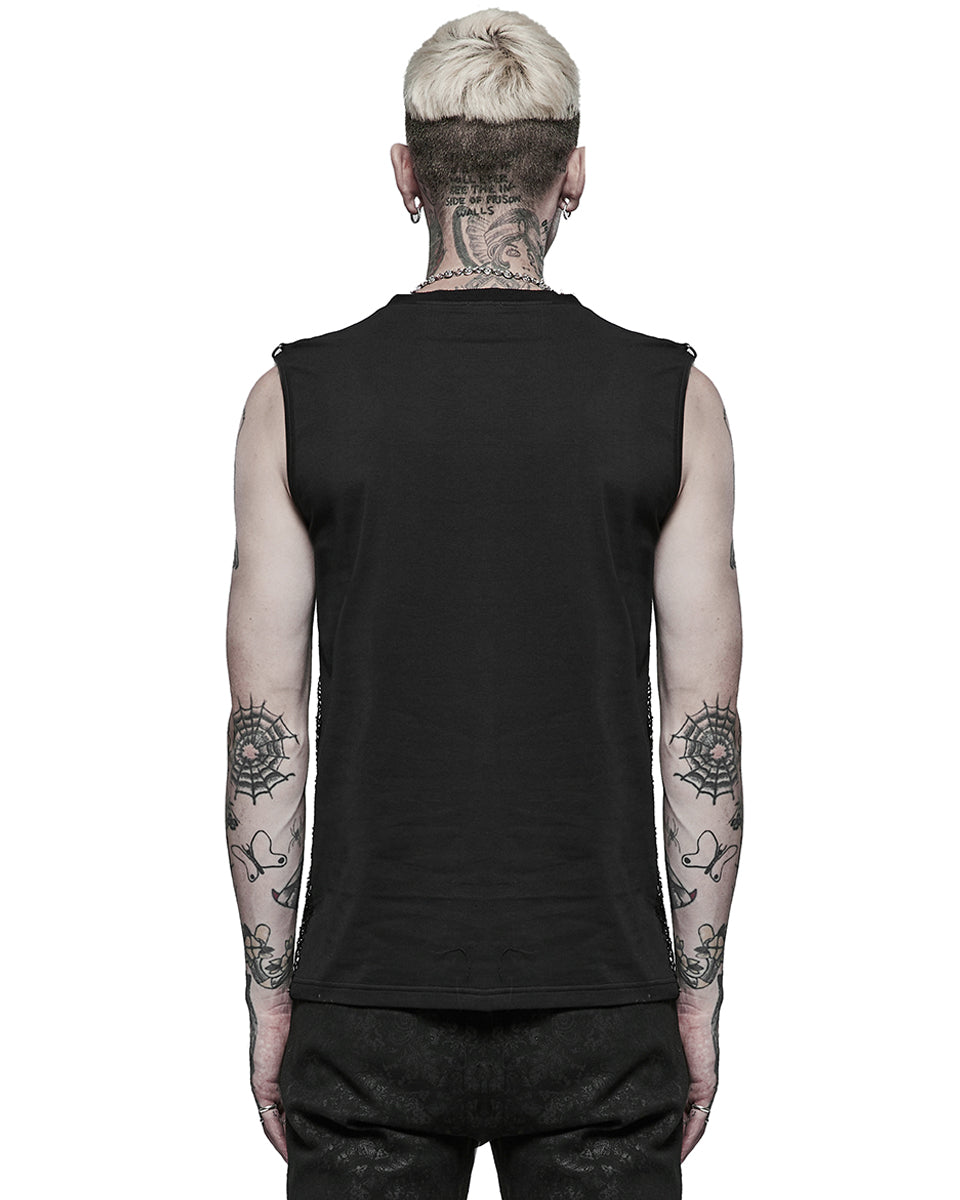 WT-705 Mens Apocalyptic Punk Mesh Tank