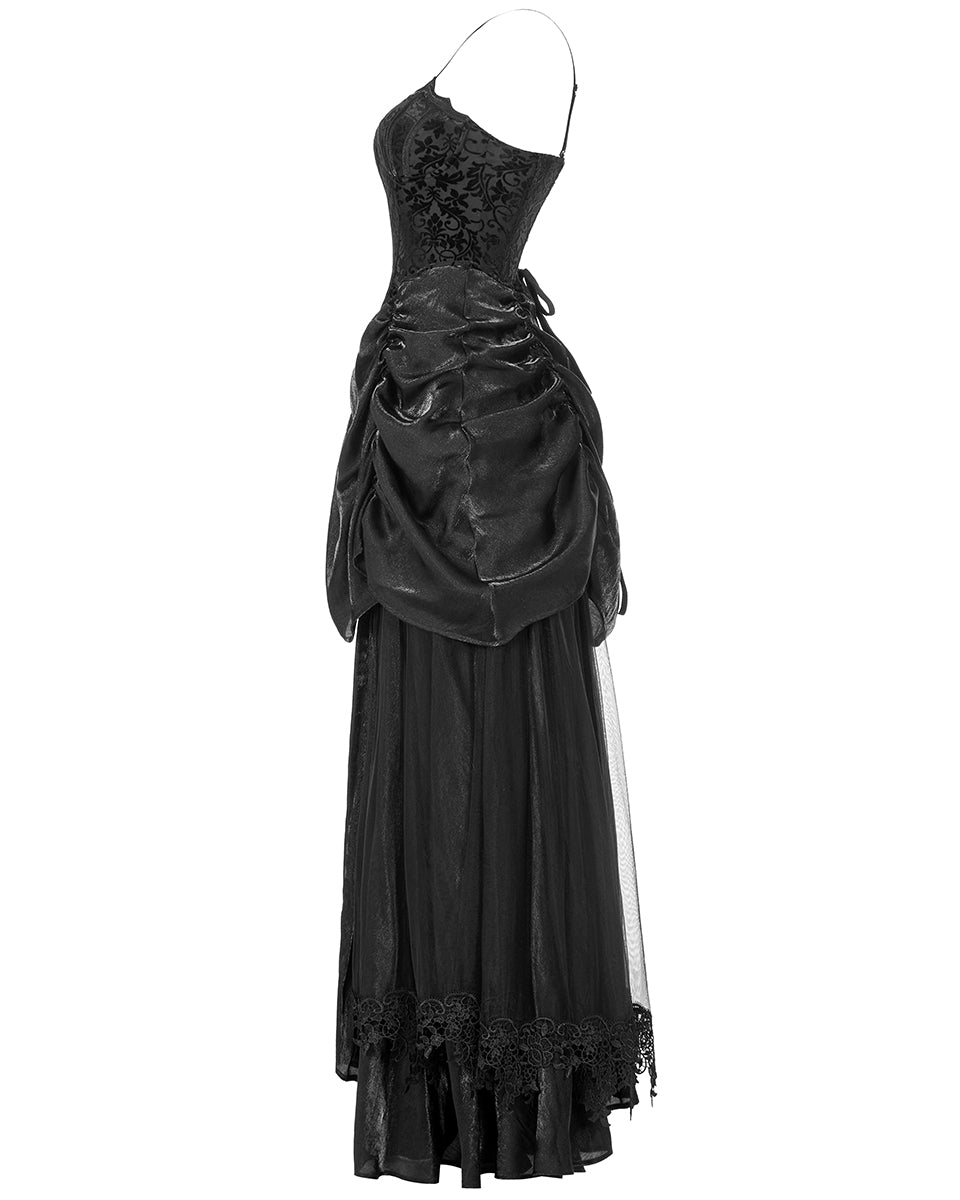 WQ-557 Womens Baroque Gothic Devore Wedding Prom Dress