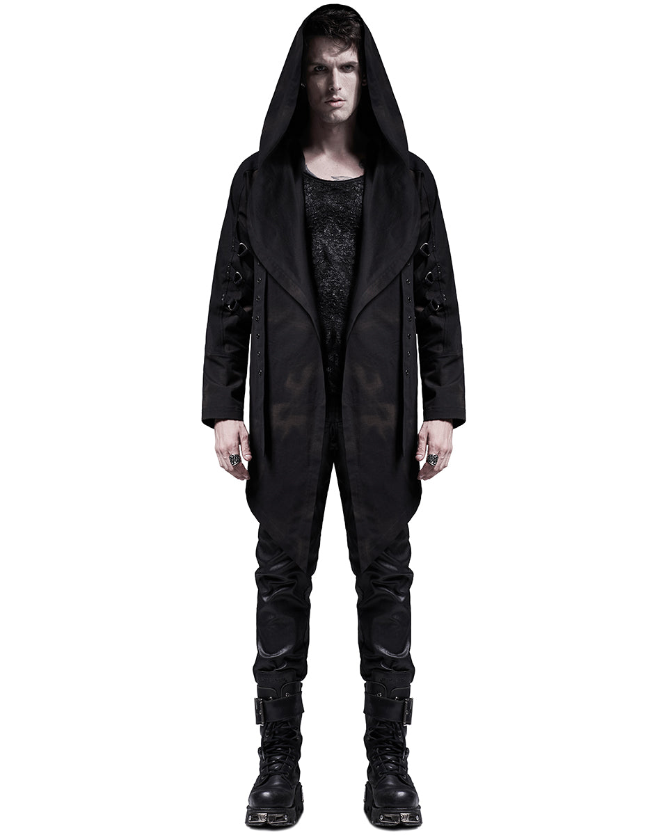 WY-1289 Dunestalker Mens Apocalyptic Hooded Cloak Jacket