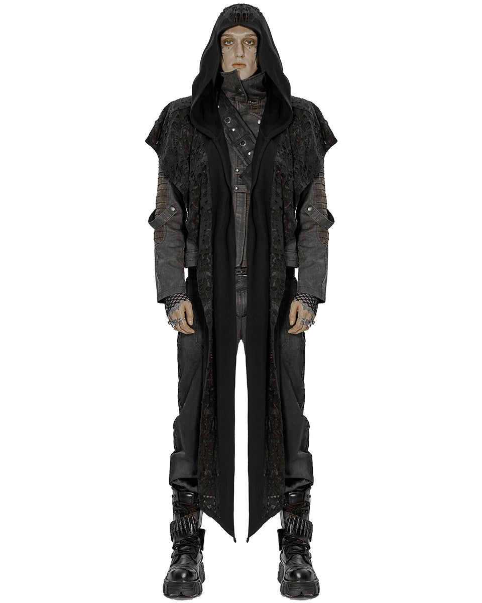 WS-512 Mens Post Apocalyptic Shredded Hooded Scarf