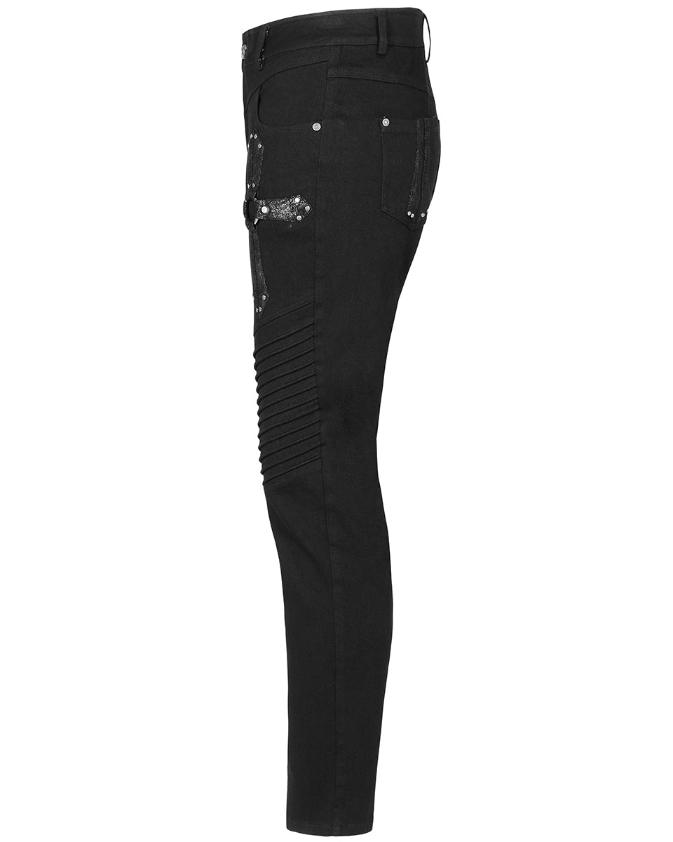 WK-477 Utopica Mens Apocalyptic Goth Jeans