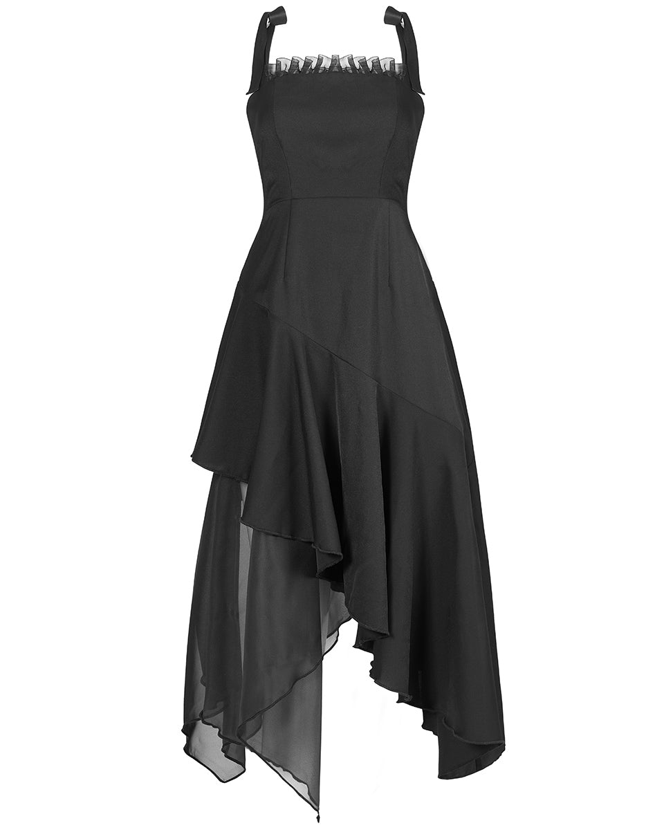 OPQ-1029 Daily Life Asymmetric Gothic Witch Sling Dress