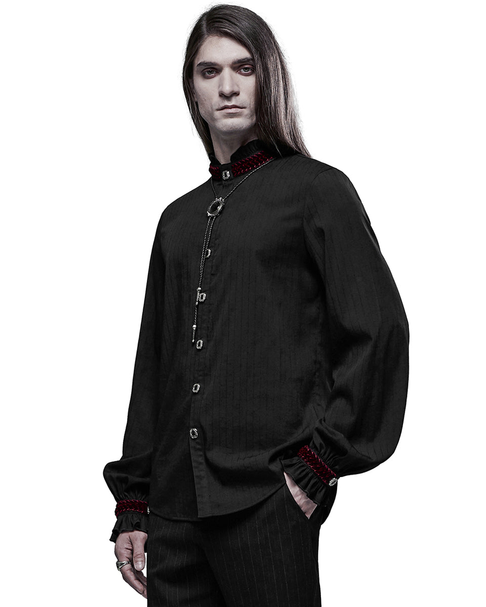 WY-1345 Amulet Mens Shirt - Black & Red