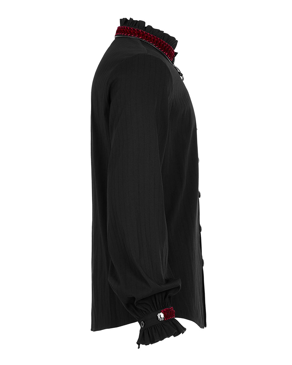 WY-1345 Amulet Mens Shirt - Black & Red