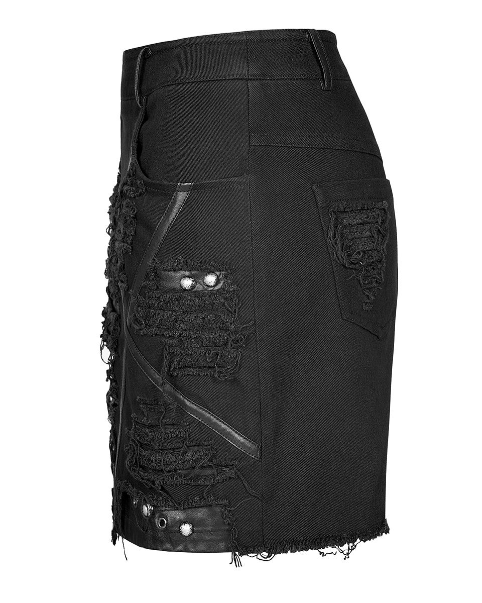 WQ-537 Utoxica Womens Apocalyptic Goth Skirt