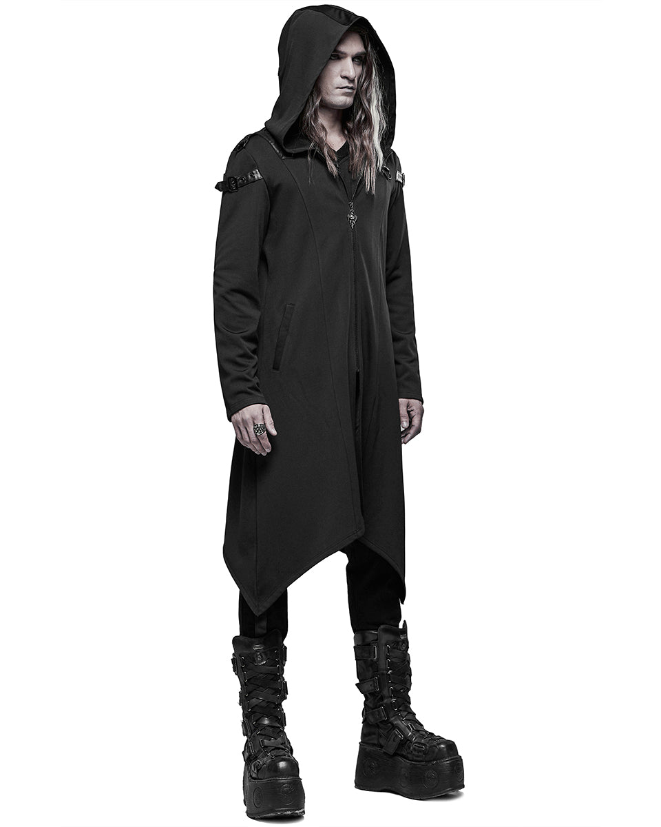 WY-1340 Utopica Mens Apocalyptic Gothic Hooded Jacket