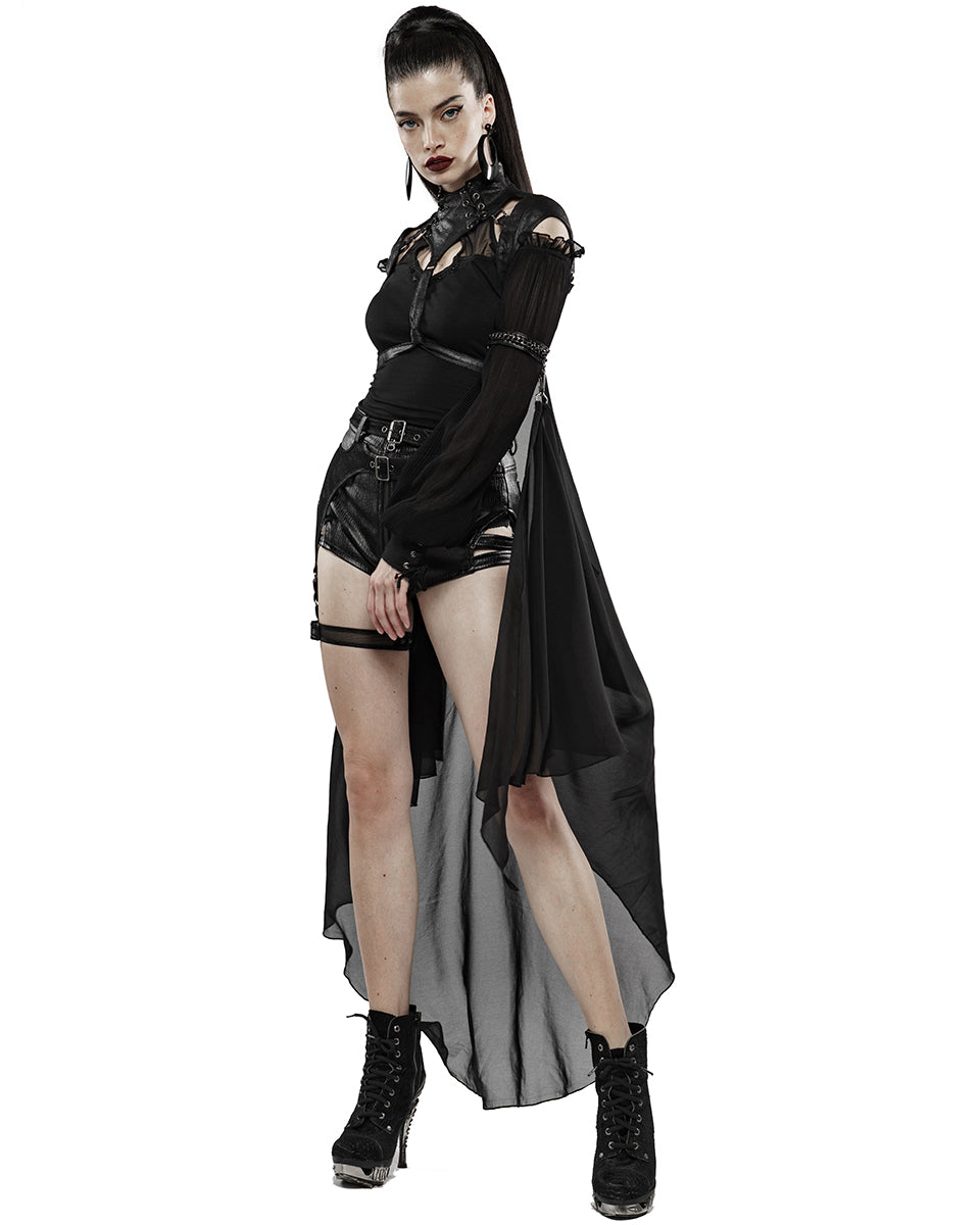 WY-1138 Hellcaster Womens Dieselpunk Harness Cloak Cape