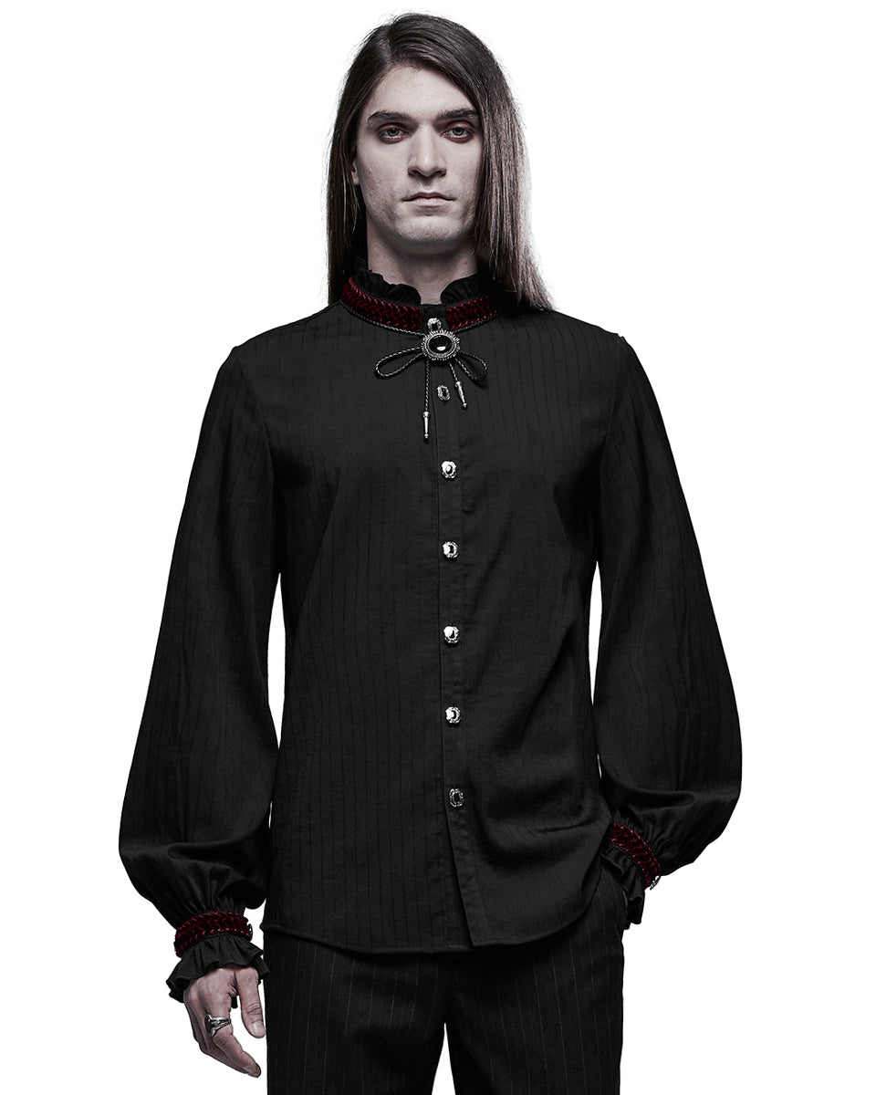 WY-1345 Amulet Mens Shirt - Black & Red