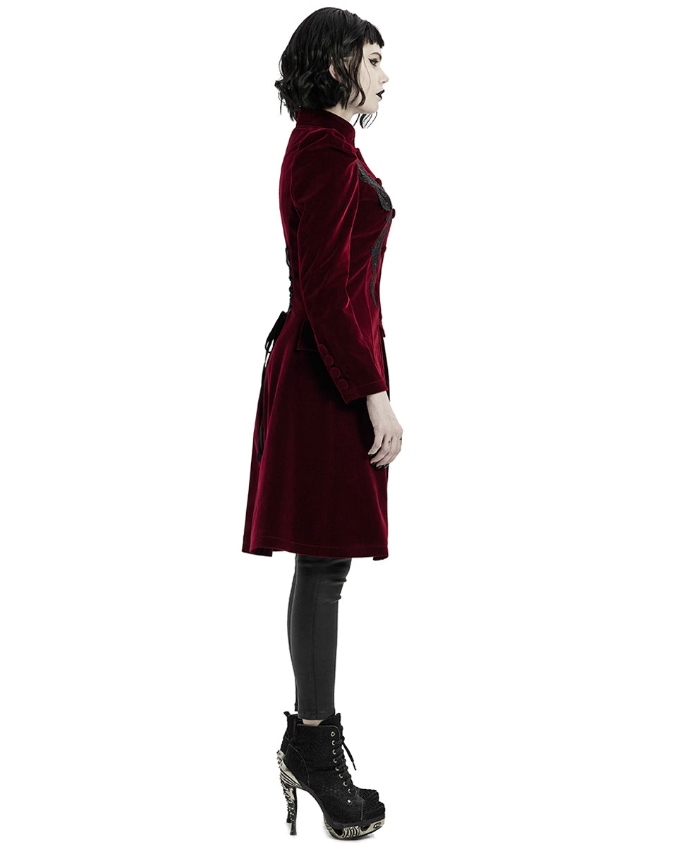 WY-1306 Womens Vespertine Mid-Length Coat - Red