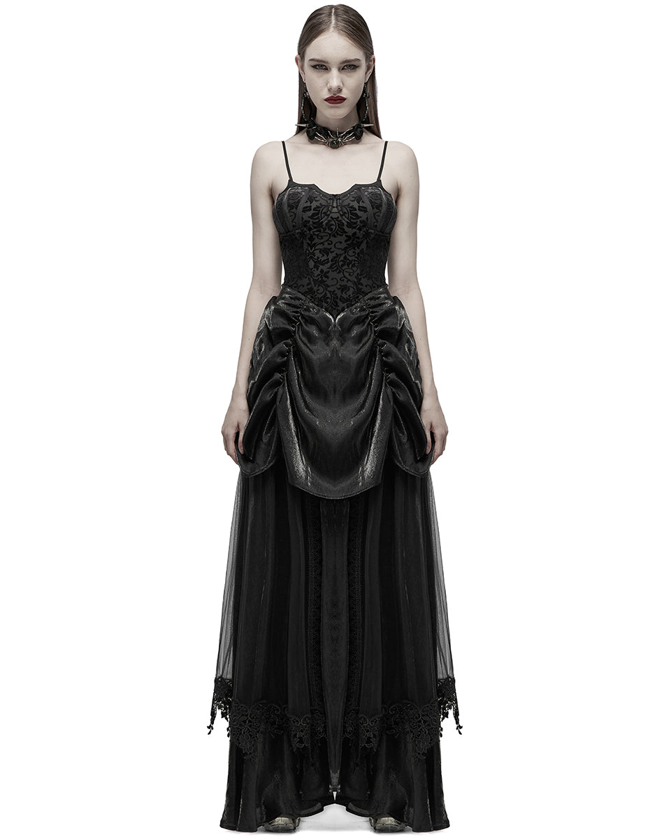 WQ-557 Womens Baroque Gothic Devore Wedding Prom Dress