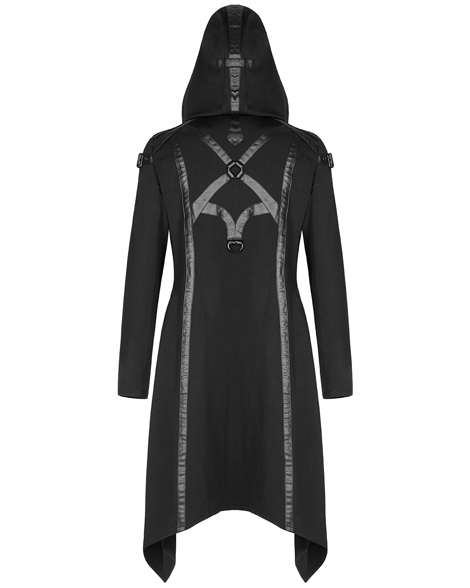 WY-1340 Utopica Mens Apocalyptic Gothic Hooded Jacket