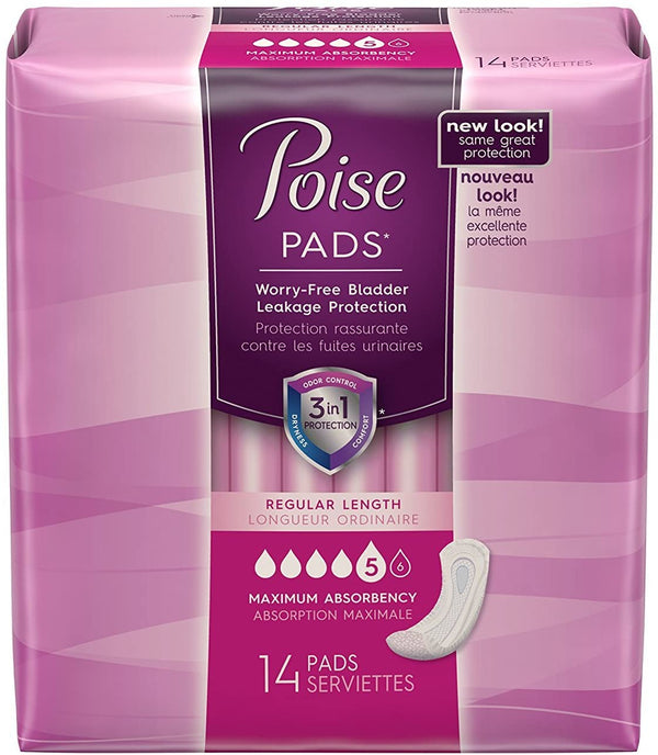 Poise Liners Regular Female 50ml 25cm White