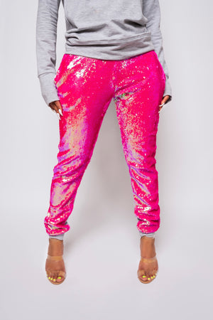 sequin joggers